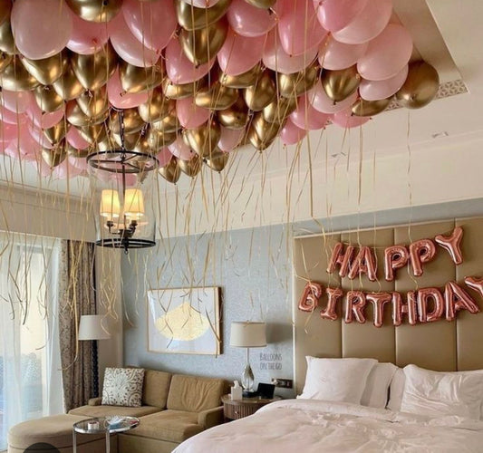 Birthday Surprise Decor Gold and Pink